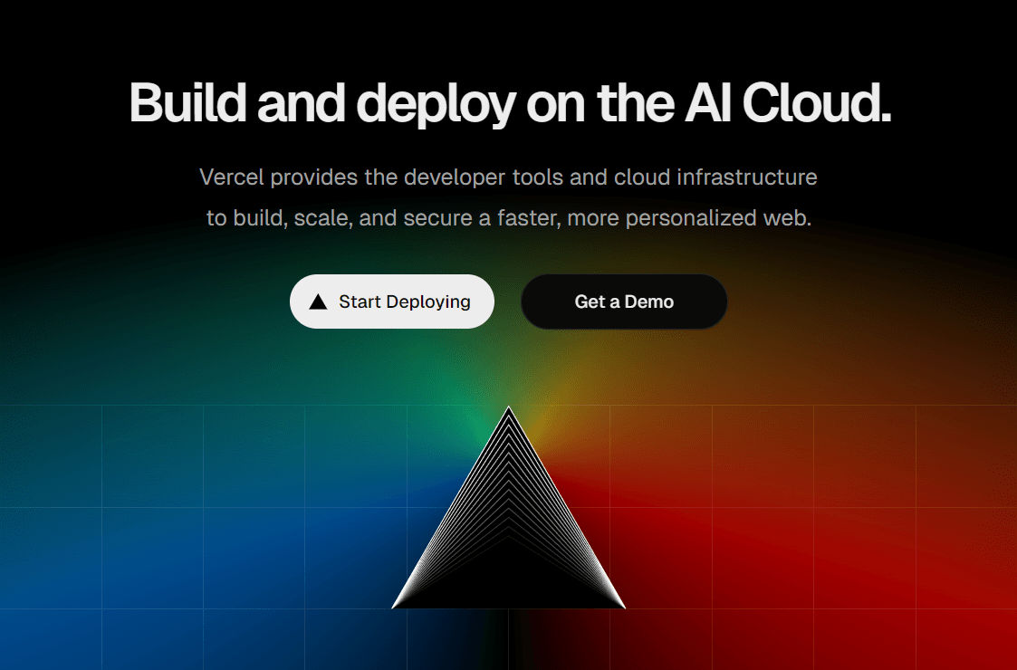 Screenshot: Deploying a frontend app on Vercel